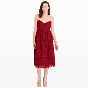Club Monaco Lace Bolari Dress in Red